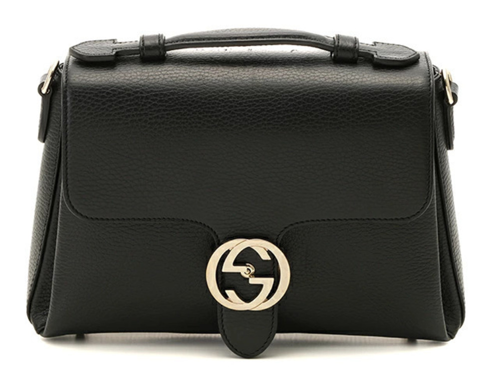 Gucci Interlocking G Chain Shoulder Bag Black